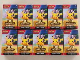 Lot de 10 bundles  FR Pokémon 30 ans  neufs scellés