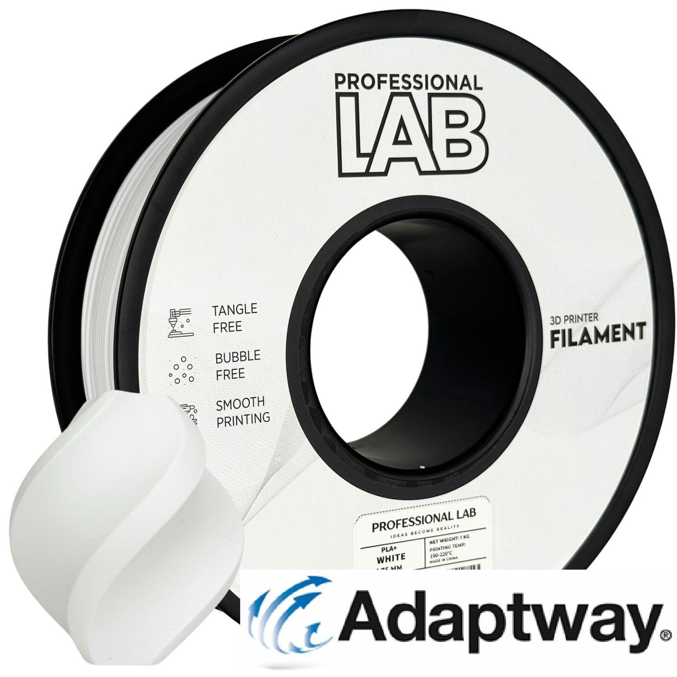 Stampanti 3D: PLA+ 1.75 mm, 1 kg, weiss – Nuovo e nell'imballaggio originale da Anglikon venduto da Adaptway