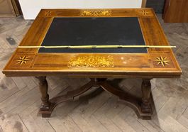 Vintage Schiefertisch Schragentisch Barockstil verziert