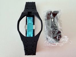 Bracelet polymère noir+déployante pour Royal Pop OCHO NEGRO
