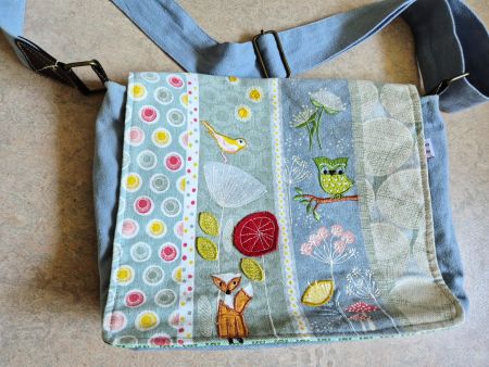 WENDEKREIS BERLIN HANDMADE STICKEREI TASCHE SHOPPER KIDS TOP