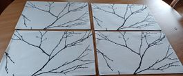 Neue 4Stk. ASA Selection Tischsets, Motiv Zweige
