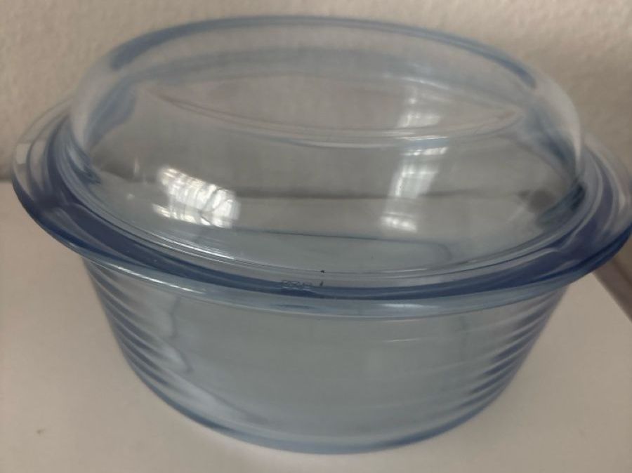 Pyrex Ciotole: Pyrex Form 2.5 Liter mit Deckel, Glas, Blau, – Usato da Wallisellen venduto da AS.TZ.