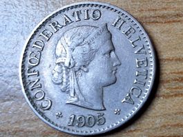 5 Rappen 1905 - sehr schön!