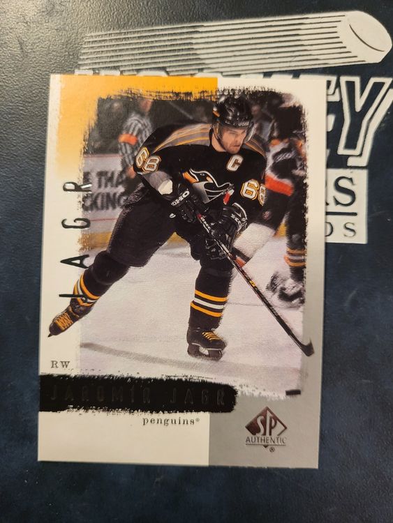 Carte à Collectionner NHL - Jaromir Jagr - Donruss Line 2 Line Gold #16/1000 - PSA 9 - Penguins