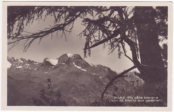 Cartoline postali: Piz della Margna von St. Moritz aus – Usato da Frauenfeld venduto da POML