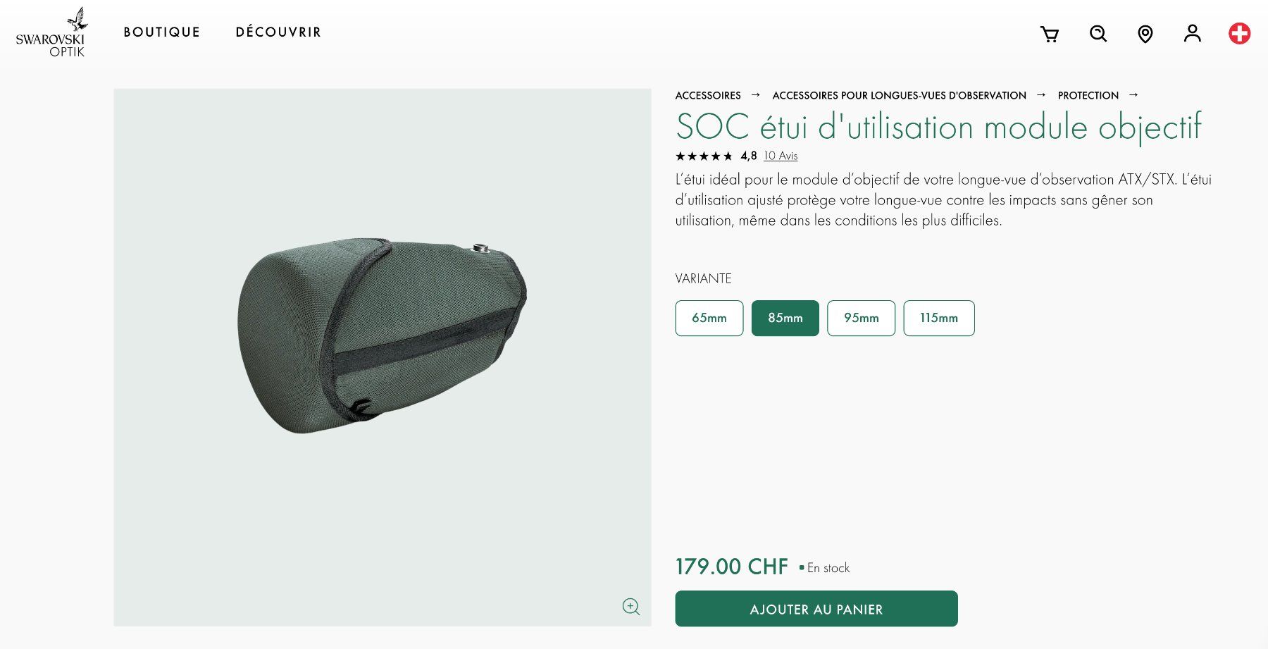 Swarovski Optik Telescopi: Housse Swarovski originale pour module objectif 85mm – Usato da Cossonay-Ville venduto da FXDT 1