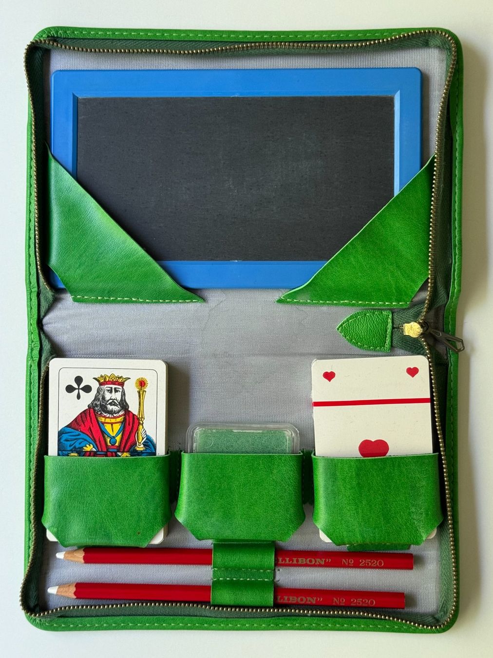Giochi: Vintage – Set de Jass cuir vert – Usato da Genève venduto da Reveur 1