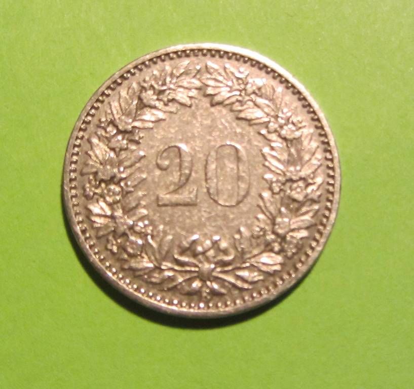Tutti le monete: 20 Rappen Münze 1896 – Usato da Malters venduto da Hausi88 1