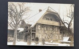 Stempel Stalden Dorf (Emmental) Bauernhaus mit Famile~1920