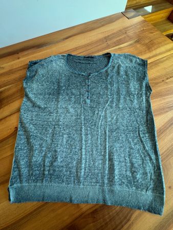NILE petrolfarbenes T-Shirt / Top Leinen Gr.  M wie NEU