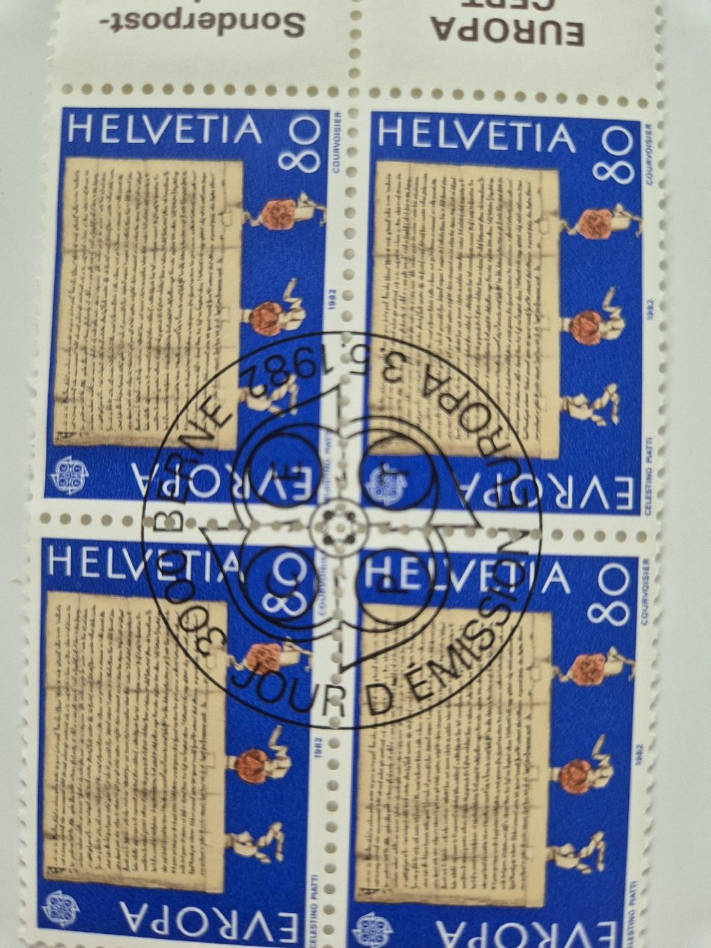 Tutti i francobolli: Briefmarken, Erst-Emmission, 1982 – Nuovo e nell'imballaggio originale da Bern venduto da tillier6 2