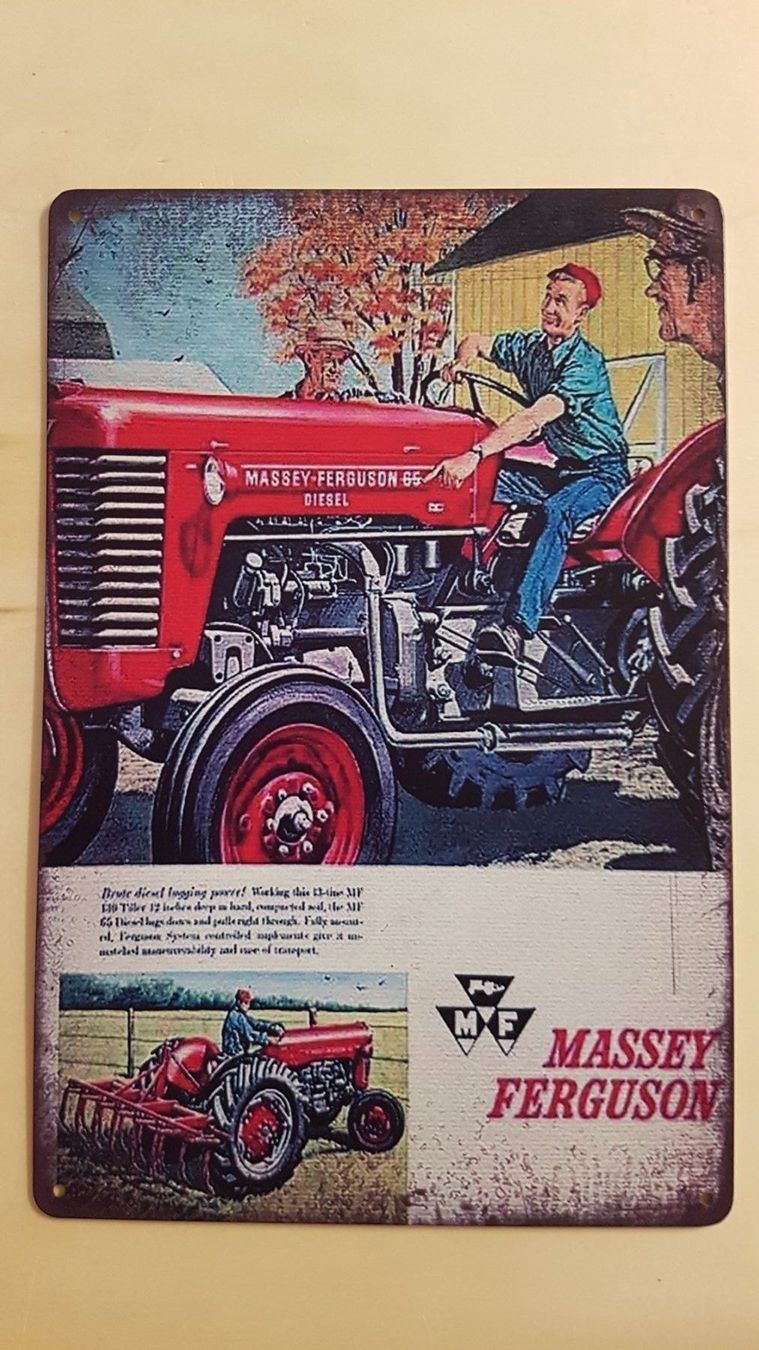 Massey Ferguson Insegne: Massey Ferguson 65  Diesel Blechschild – Nuovo (secondo la descrizione) da Alberswil venduto da mech350