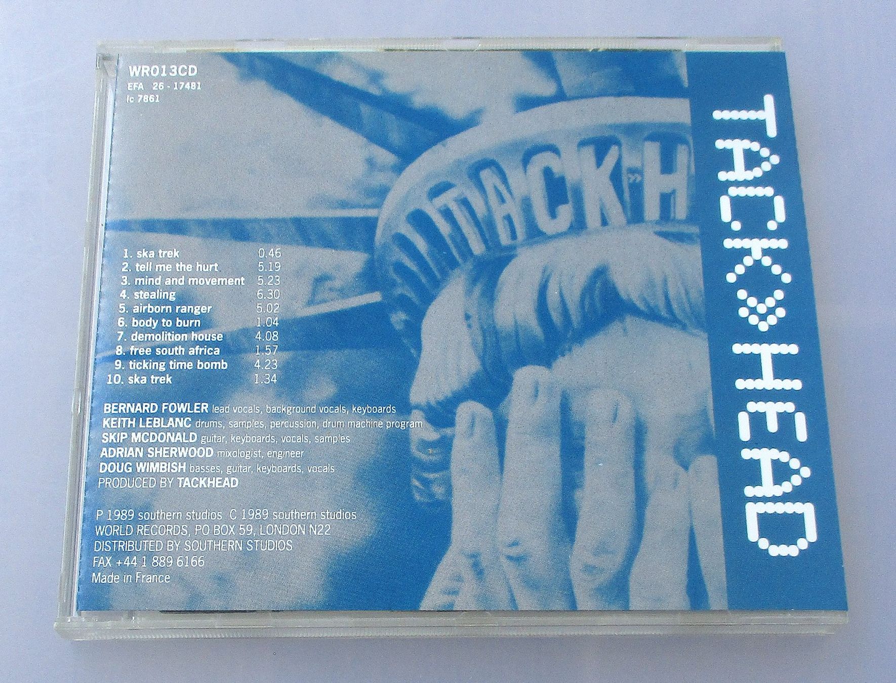 CDs: TACKHEAD - Friendly As A Hand Grenade – D'occasion à Wattwil par Muriel11 1