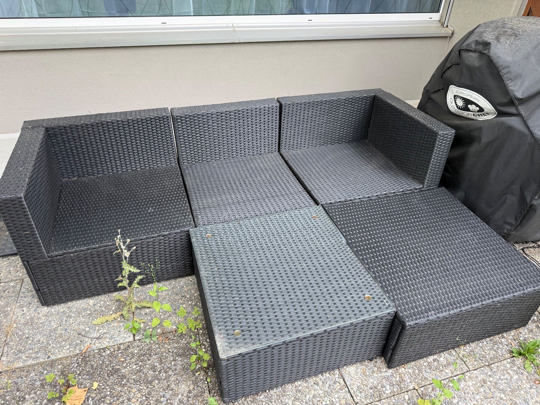 Sofas: Gartenlounge, Polyrattan, schwarz – Gebraucht aus Lustmühle von mcross 1