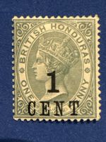 Timbre British Honduras 1 Cent, état d'occasion correct