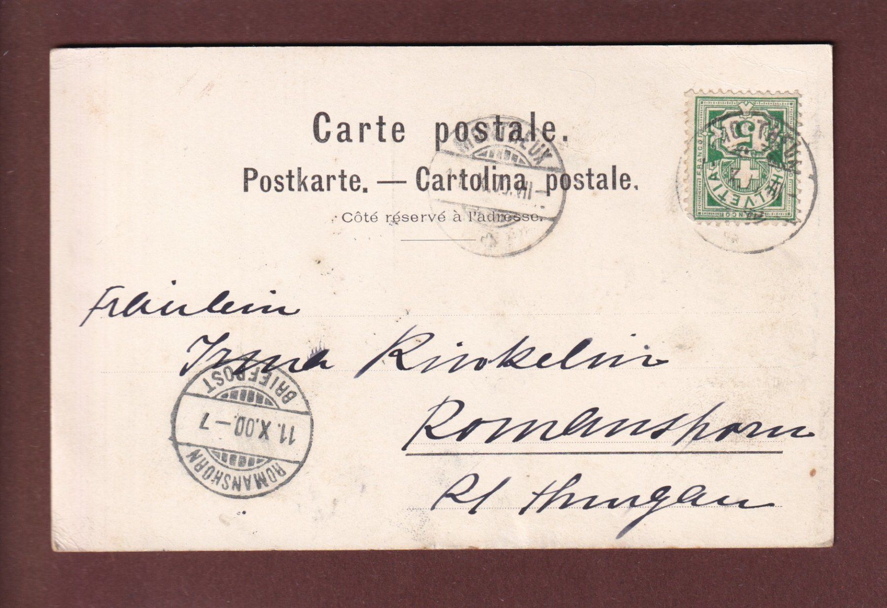Cartoline postali: Château de CHILLON - Dents du Midi - 1900 – Usato da Pully venduto da nicecards 1