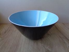 RÖSSLER SCHÜSSEL BLAU SCHWARZ Ø 24 CM ORIGINAL 60 ER JAHRE