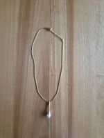 Halskette mit Perle goldfarben, 45 cm