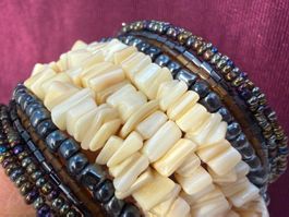 Perlen Armreif, Sommer Schmuck, Top Zustand!