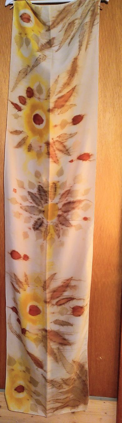 Foulard & Sciarpe: Foulard in seta tecnica ecoprint – Nuovo (secondo la descrizione) da Comano venduto da Maura 1
