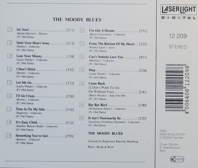 CD: The Moody Blues - Go now – Usato da Grüningen venduto da azulverde 1