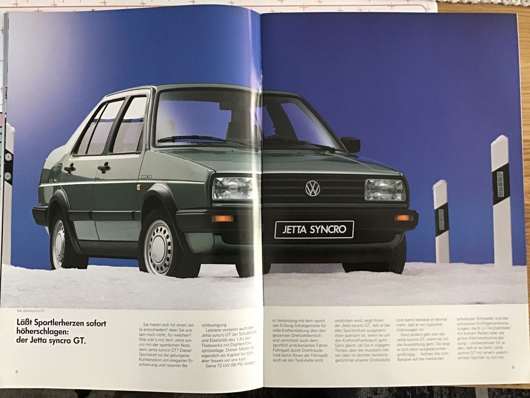 VW Documenti: VW Jetta Syncro Verkaufsprospekt Januar 1989 – Usato da Scherzingen venduto da Starseller62 3