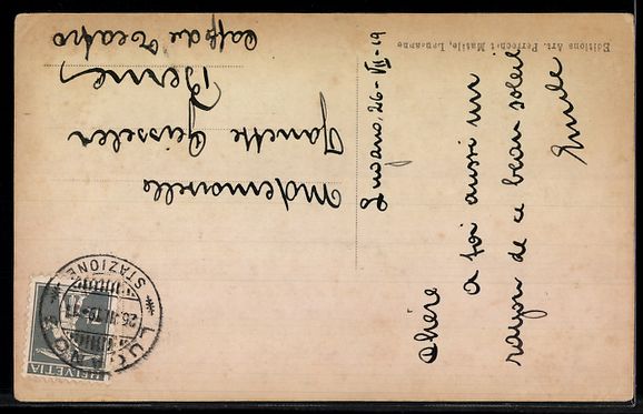 Cartoline postali: AK Lugano, Visto da Pazzallo – Usato da Berlin venduto da bartko-reher 1