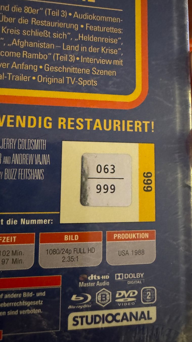 Tutti i DVDs: Rambo Filme Sammlung. – Usato da Burgdorf venduto da Catbagger64 4
