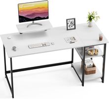 Schreibtisch 140cm mit Monitorständer Bürotisch Weiss