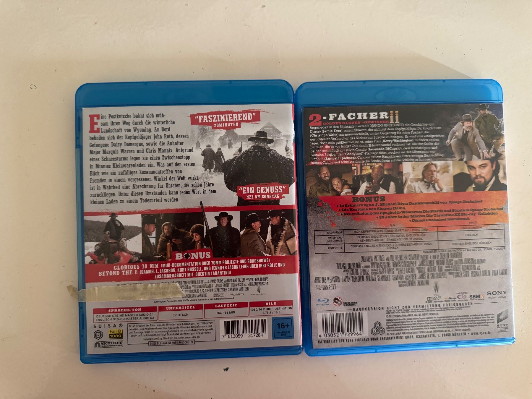 Tutti i DVDs: TARANTINO WESTERN PACK: DJANGO/THE HATEFUL 8 (BLU-RAY) – Usato da Basel venduto da san_2qlq 1