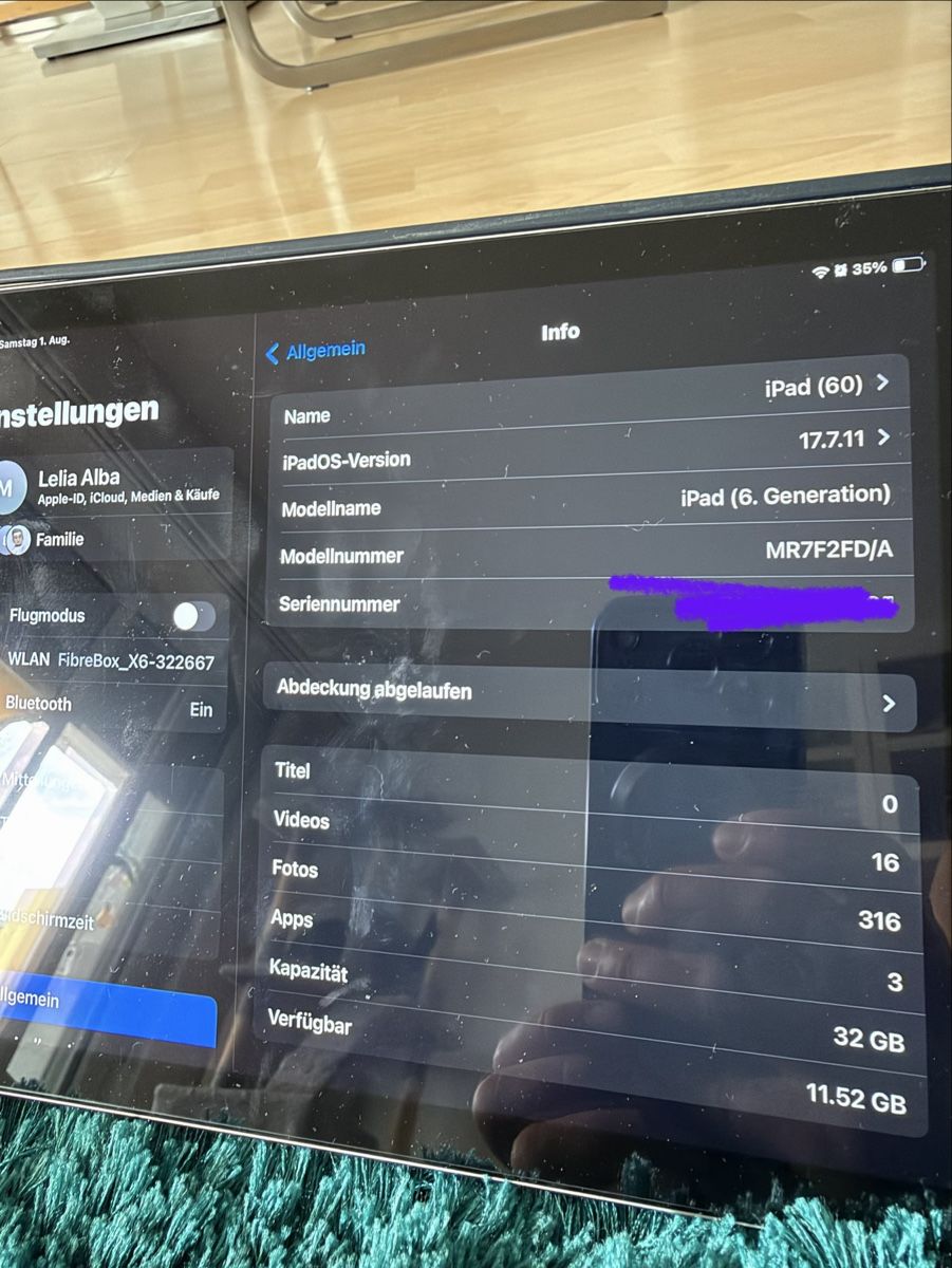 Apple Tablet PC: iPad 6. Generation Top Zustand mit Hülle – Gebraucht aus Orpund von Elchoco_Orpund 5