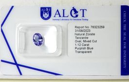 Tanzanite Naturelle 1.12 ct - Certifiée ALGT