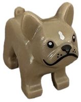LEGO 29602pb01 Dark Tan Dog, French Bulldog