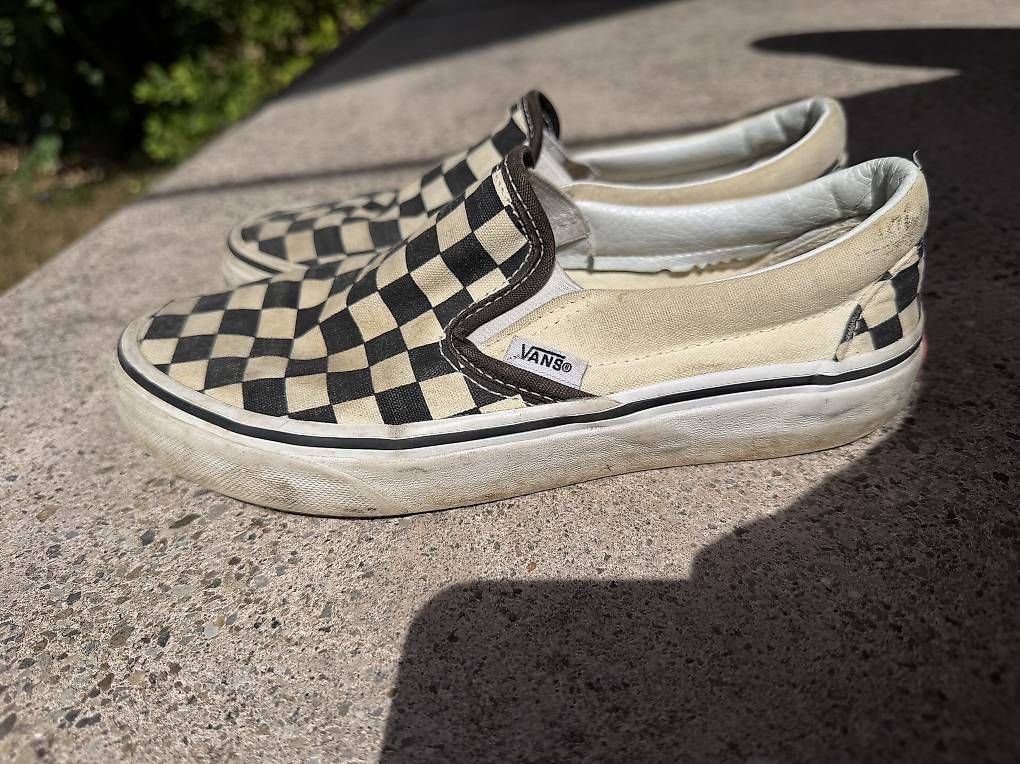 Scarpe da uomo: Kartierte Vans Schlüpfer – Usato da Basel venduto da dietschy77 1