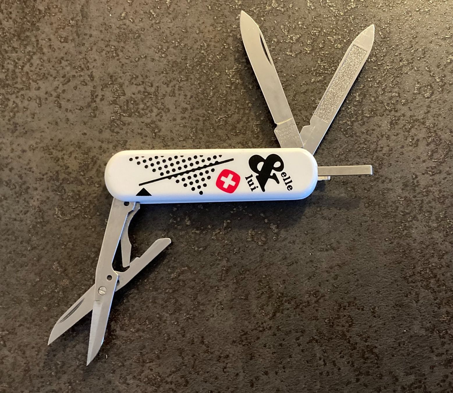 Wenger Coltelli tascabile: Wenger Taschenmesser mit Werbung – Usato da Riehen venduto da benni47 2