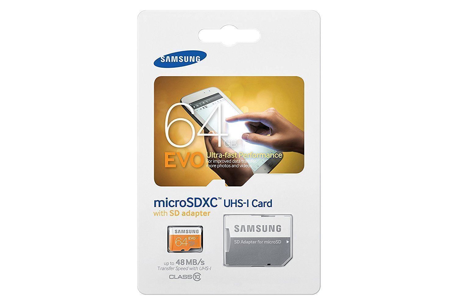 Samsung Schede di memoria: Samsung EVO - microSDXC  64GB, Class 10 – Nuovo e nell'imballaggio originale da Zürich venduto da wearehappy