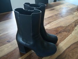 Stiefeletten schwarz Damen Grösse 40 Absatz Plateau 