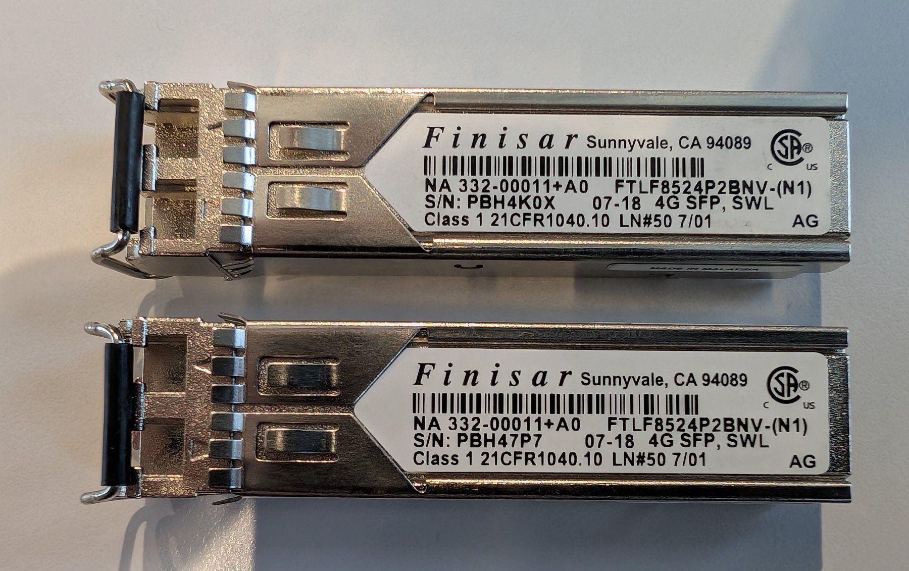 2 Stk. Finisar 4G SFP Module (Gebraucht) in Dietlikon für CHF 1 – nur ...