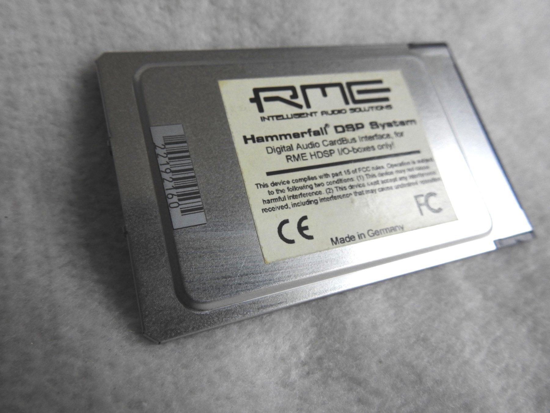 RME Studioequipment: RME Hammerfall DSP PCMCIA Card – Gebraucht aus Zürich von Malco0 3