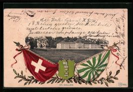 Präge-AK St. Gallen, Ansicht der Kasern