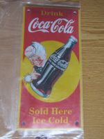 Emaille Schild Coca Cola 10x20 Weihnachtsgeschenk