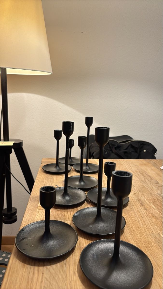 Ikea Portacandele: 9x Kerzenständer Metall schwarz – Usato da Zürich venduto da moi_5tvs