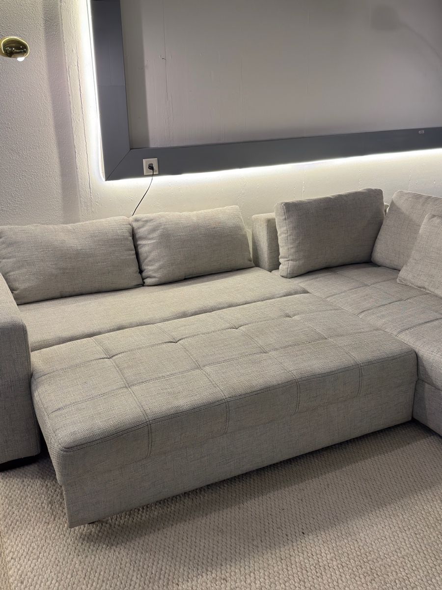 Divani: Ecksofa Hellgrau mit BettFunktion – Usato da Fehraltorf venduto da Sofalab.swiss 8