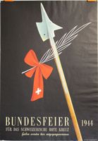BUNDESFEIER 1944 für das Rote Kreuz SRK - Lithographie