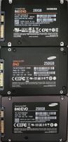 3×Samsung SSD 1× 860 2× 840 EVO 250GB SATA