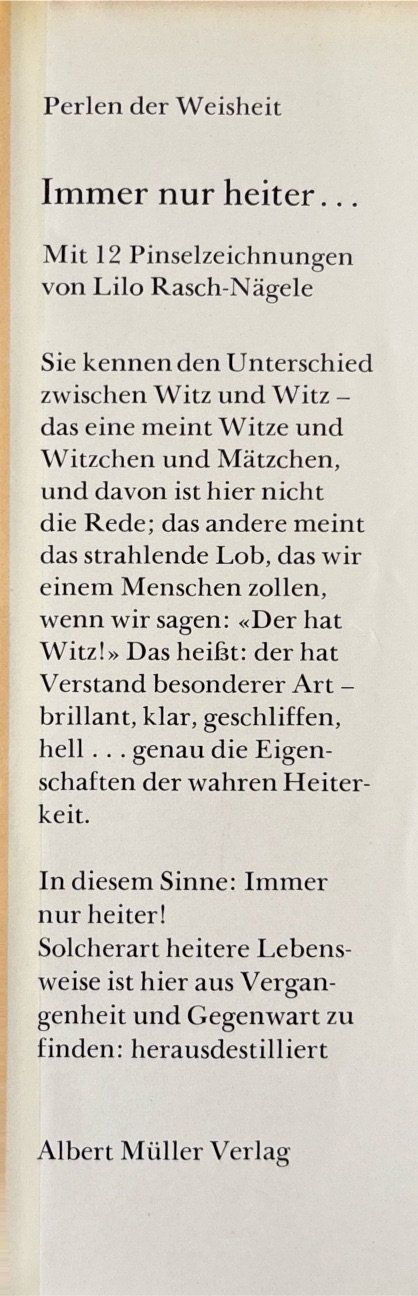 Libri: Perlen der Weisheit - Immer nur heiter! – Usato da Sarnen venduto da Livres 1