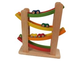 Mentari Kugelbahn Rainbow Slope Holz Autorennbahn