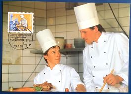 1992  Schweiz  Menschen und Beruf Koch   Maximumkarte