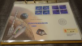 FDC 1991 Luxusbrief Europamarken